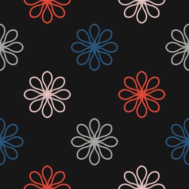 Mandala çiçeğiyle soyut, pürüzsüz desen. Mozaik, fayans, benek. Çiçek arka planı.