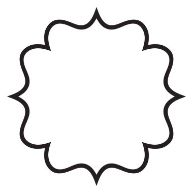 Şirin Mandala çerçevesi. Süslü, yuvarlak karalama çiçeği beyaz arka planda izole edilmiş. Etnik doğu tarzında Geometrik dekoratif süs.