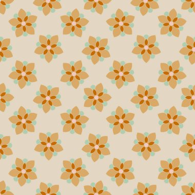 Mandala çiçeğiyle soyut, pürüzsüz desen. Mozaik, fayans. Çiçek arka planı.