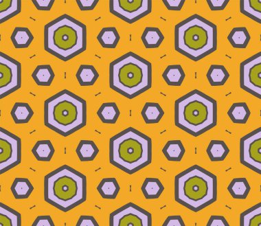 Soyut fantezi ince çizgi altıgen, üçgen geometrik dikişsiz desen. Yaratıcı mozaik, fayans arkaplanı.