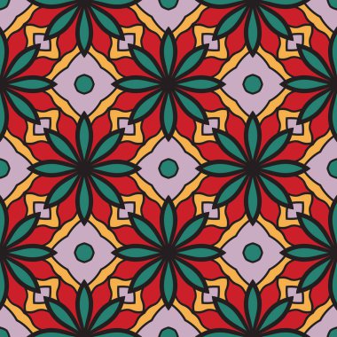 Soyut fantezi ince çizgi altıgen, üçgen geometrik dikişsiz desen. Yaratıcı mozaik, fayans arkaplanı.