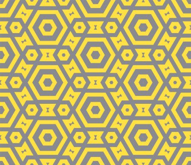 Soyut fantezi ince çizgi altıgen, üçgen geometrik dikişsiz desen. Yaratıcı mozaik, fayans arkaplanı.