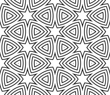 Soyut fantezi çizgili ince çizgili geometrik dikişsiz desen. Yaratıcı mozaik, fayans arkaplanı.