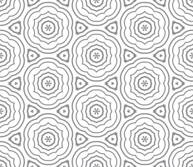 Soyut fantezi çizgili yarım ton, ince çizgi yuvarlak şekiller geometrik dikişsiz desen. Yaratıcı mozaik, fayans arkaplanı.