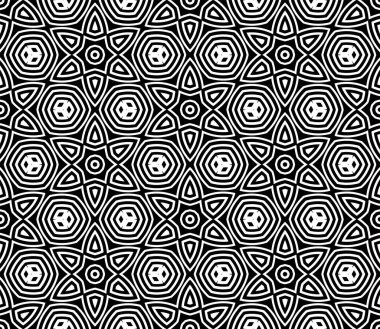 Soyut fantezi çizgili yarım ton, ince çizgi yuvarlak şekiller geometrik dikişsiz desen. Yaratıcı mozaik, fayans arkaplanı.