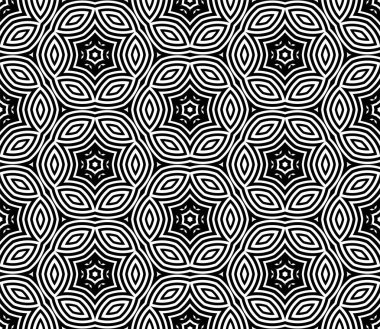 Soyut fantezi çizgili yarım ton, ince çizgi yuvarlak şekiller geometrik dikişsiz desen. Yaratıcı mozaik, fayans arkaplanı.