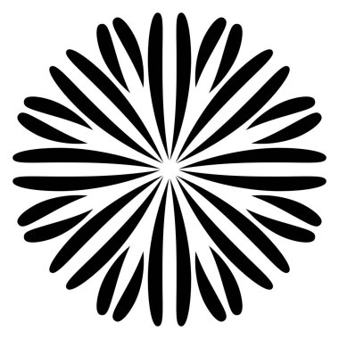 Tatlı Mandala. Süslü, yuvarlak karalama çiçeği beyaz arka planda izole edilmiş. Etnik doğu tarzında Geometrik dekoratif süs.