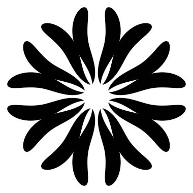 Tatlı Mandala. Süslü, yuvarlak karalama çiçeği beyaz arka planda izole edilmiş. Etnik doğu tarzında Geometrik dekoratif süs.