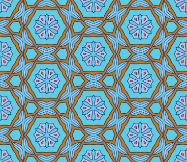 Soyut renkli karalamalı çiçek deseni. Çiçek arkaplan. Mozaik, ince çizgi süslemesi seramiği.