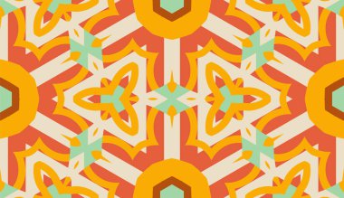 Soyut renkli karalamalı çiçek deseni. Çiçek arkaplan. Mozaik, ince çizgi süslemesi seramiği.