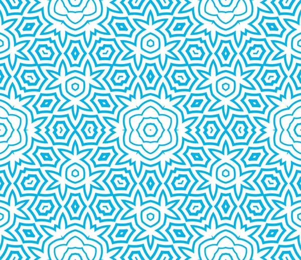 抽象幻想条纹细线围绕着几何无缝图案 创意马赛克 瓷砖背景 — 图库矢量图片
