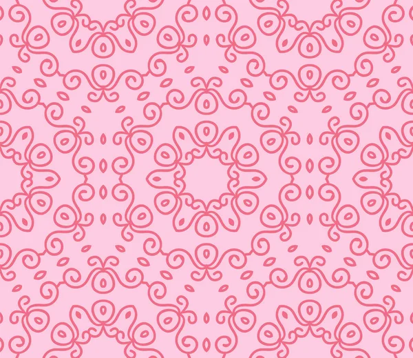 Abstrait Dessiné Main Doodle Ligne Mince Motif Bouclé Sans Couture — Image vectorielle