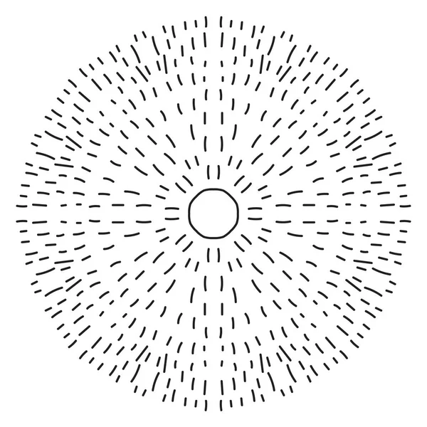 Słodka Mandala Ozdobny Okrągły Kwiat Doodle Izolowane Białym Tle Geometryczna — Wektor stockowy