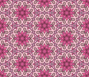 Soyut renkli karalamalı çiçek deseni. Çiçek arkaplan. Mozaik, ince çizgi süslemesi seramiği.