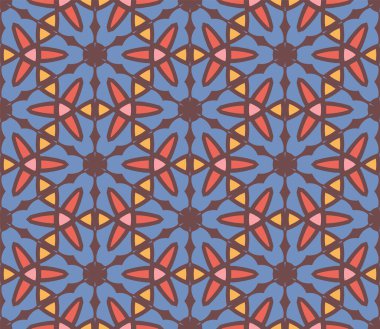 Soyut renkli karalamalı çiçek deseni. Çiçek arkaplan. Mozaik, ince çizgi süslemesi seramiği.