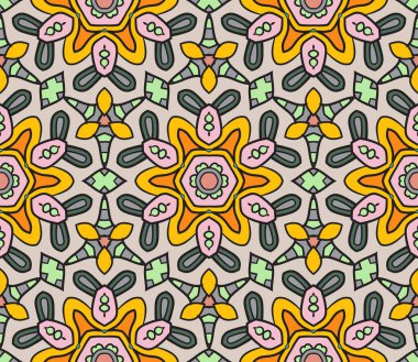 Soyut renkli karalamalı geometrik desen. Çiçek arkaplan. Mozaik, ince çizgi süslemesinin jeo fayansı.