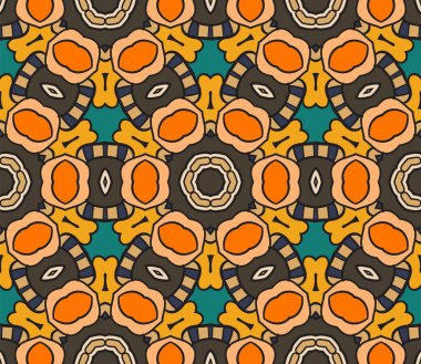 Soyut renkli karalamalı geometrik desen. Çiçek arkaplan. Mozaik, ince çizgi süslemesinin jeo fayansı.