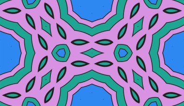 Soyut renkli karalamalı çiçek deseni. Çiçek geometrik arka plan. Mozaik, ince çizgi süslemesi seramiği.