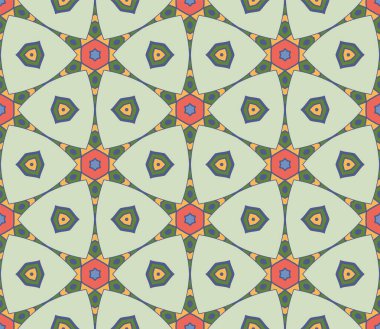 Soyut renkli karalamalı çiçek deseni. Çiçek geometrik arka plan. Mozaik, ince çizgi süslemesi seramiği.