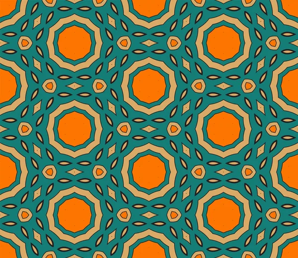 Абстрактный Цветочный Узор Цветочный Геометрический Фон Мозаика Плитка Тонкой Линии — стоковый вектор