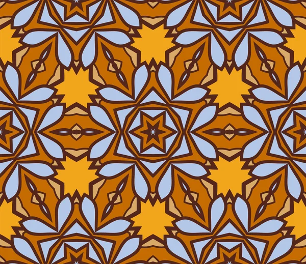 Абстрактний Барвистий Каракулі Квітка Безшовний Візерунок Квітковий Геометричний Фон Мозаїка — стоковий вектор