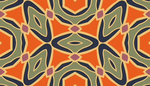 Soyut renkli karalamalı çiçek deseni. Çiçek geometrik arka plan. Mozaik, ince çizgi süslemesi seramiği.