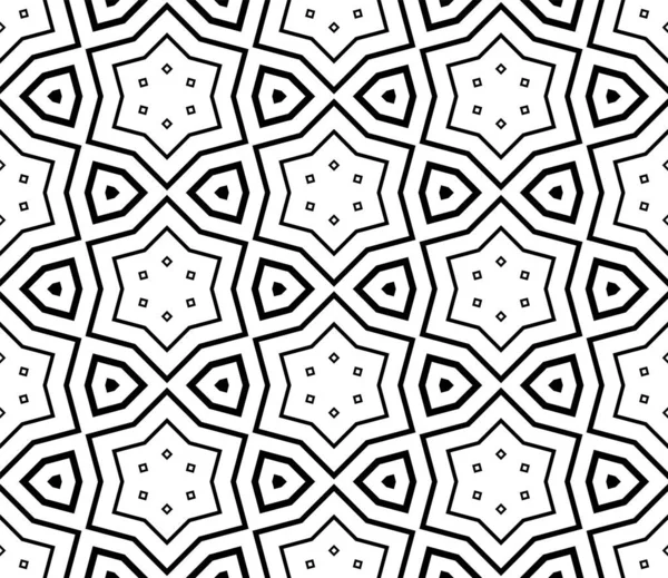 Абстрактный Черно Белый Полутоновый Шестиугольник Бесшовный Треугольник Геоформа Фона Мозаика — стоковый вектор