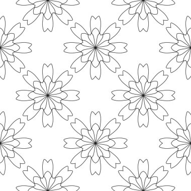 Mandala çiçeğiyle soyut, pürüzsüz desen. Mozaik, fayans, benek. Çiçek arka planı.