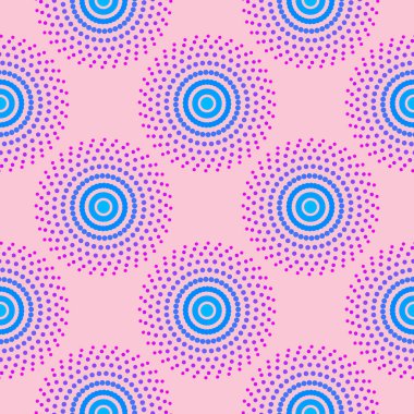 Ekran izi kusursuz desen. Göz alıcı soyut girdap. Dairesel desen. Yarım tonda pop sanat. Girdap, göz küresi. Noktalı parmak izi. 