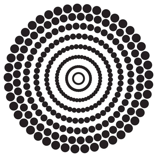 Siebdruckmuster Strahlender Rahmen Abstrakter Wirbel Kreisförmiges Muster Pop Art Runder — Stockvektor