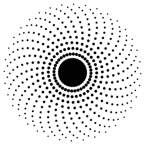 画面印刷パターン 放射状のフレーム 抽象渦 円形のパターン 白に隔離されたポップアートのラウンドのハーフトーンフレーム 抽象的な渦巻き Print — ストックベクタ