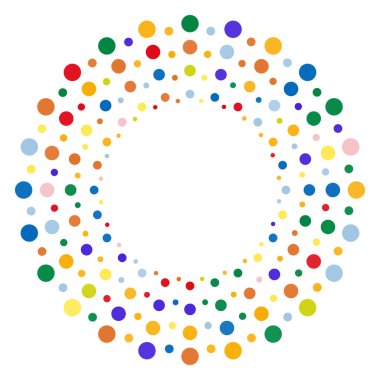 Ekran yazdırma kalıbı. Parlak çerçeve. Soyut girdap. Dairesel desen. Pop art round yarım ton çerçeve beyaza izole edilmiş. Soyut girdap, göz küresi. Noktalı parmak izi. 