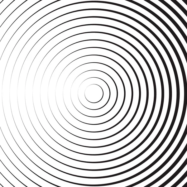 Cercles Linéaires Concentriques Élément Rond Neutre Élément Contour Demi Teinte — Image vectorielle
