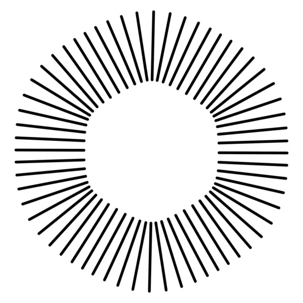 Hvězda Kulatý Prvek Polotónové Paprsky Izolované Bílém Pozadí Černé Logo — Stockový vektor