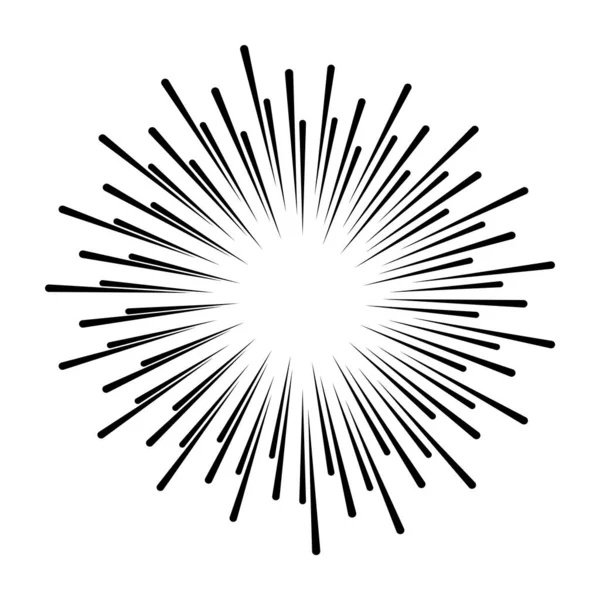 Зірка Круглий Елемент Напівтонові Промені Ізольовані Білому Тлі Чорний Логотип — стоковий вектор