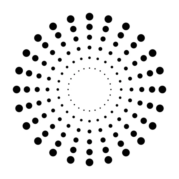 Siebdruckmuster Strahlender Rahmen Abstrakter Wirbel Kreisförmiges Muster Pop Art Runder — Stockvektor