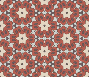 Soyut renkli karalamalı çiçek deseni. Çiçek geometrik arka plan. Mozaik, ince çizgi süslemesi seramiği.