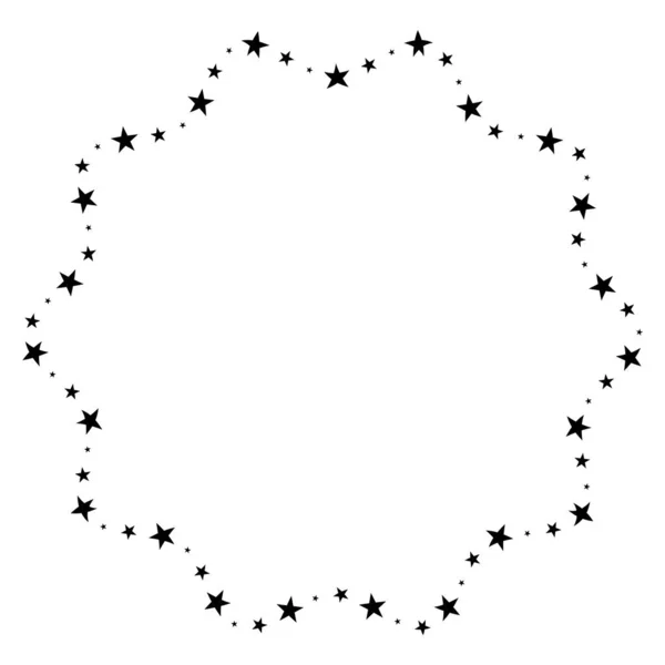 Padrão Impressão Tela Com Estrelas Moldura Radiante Padrão Circular Pop — Vetor de Stock