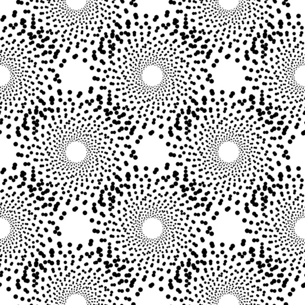 Skærm Udskrivning Sømløse Mønster Strålende Abstrakt Hvirvel Cirkulært Mønster Pop – Stock-vektor