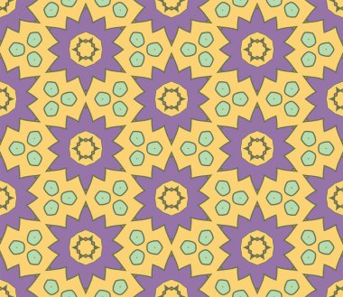 Soyut renkli karalamalı çiçek deseni. Çiçek geometrik arka plan. Mozaik, ince çizgi süslemesi seramiği.