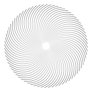 Yıldız, yuvarlak element, arka planda izole edilmiş yarım tonlu ışın kartı. Geometrik doğrusal poster.