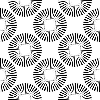 Ekran izi kusursuz desen. Göz alıcı soyut girdap. Dairesel desen. Yarım tonda pop sanat. Girdap, yıldız çizgili iz.