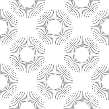 Ekran izi kusursuz desen. Göz alıcı soyut girdap. Dairesel desen. Yarım tonda pop sanat. Girdap, yıldız çizgili iz.