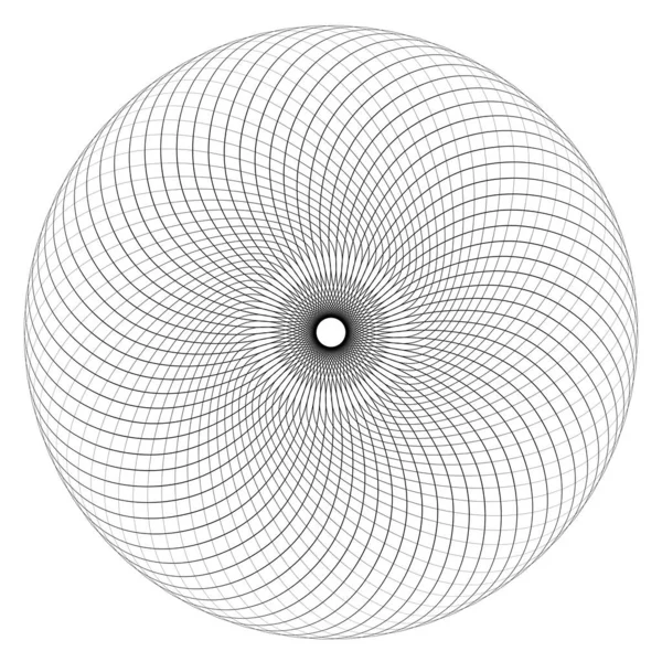 Roseta Redonda Linear Abstrata Isolada Sobre Fundo Branco Logotipo Linha —  Vetores de Stock