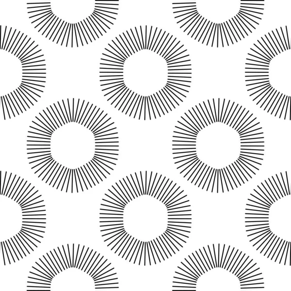 Sérigraphie Motif Sans Couture Cadre Abstrait Rayonnant Modèle Circulaire Pop — Image vectorielle