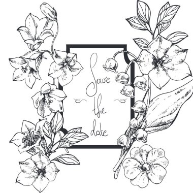 Tarih kartını sakla, çan çiçeği.