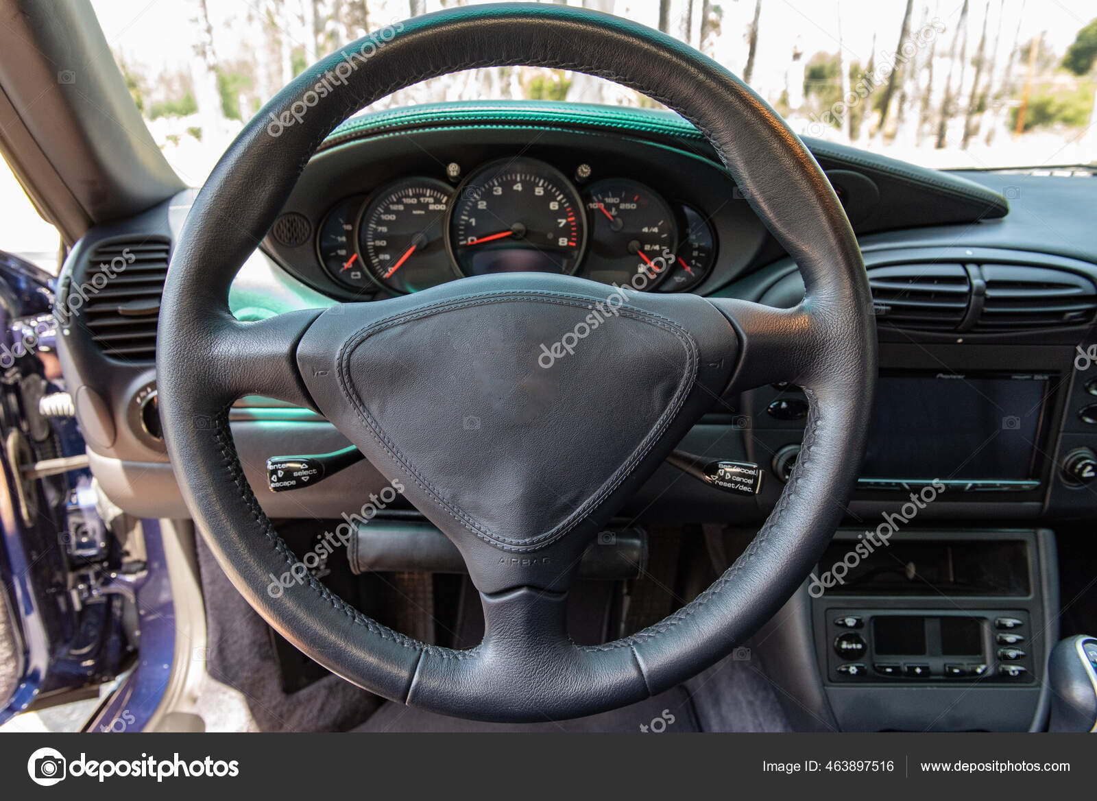 Sports Car Cockpit All Controled Steering Wheel Drivers Seat Stock Photo by ©motionshooter 463897516