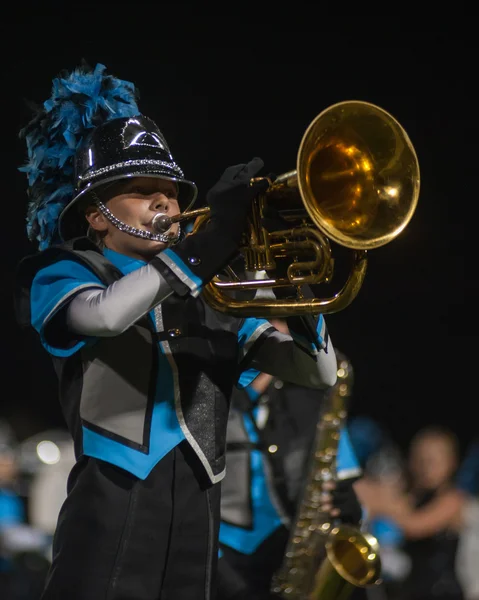 High School marching brass sektion — Stockfoto