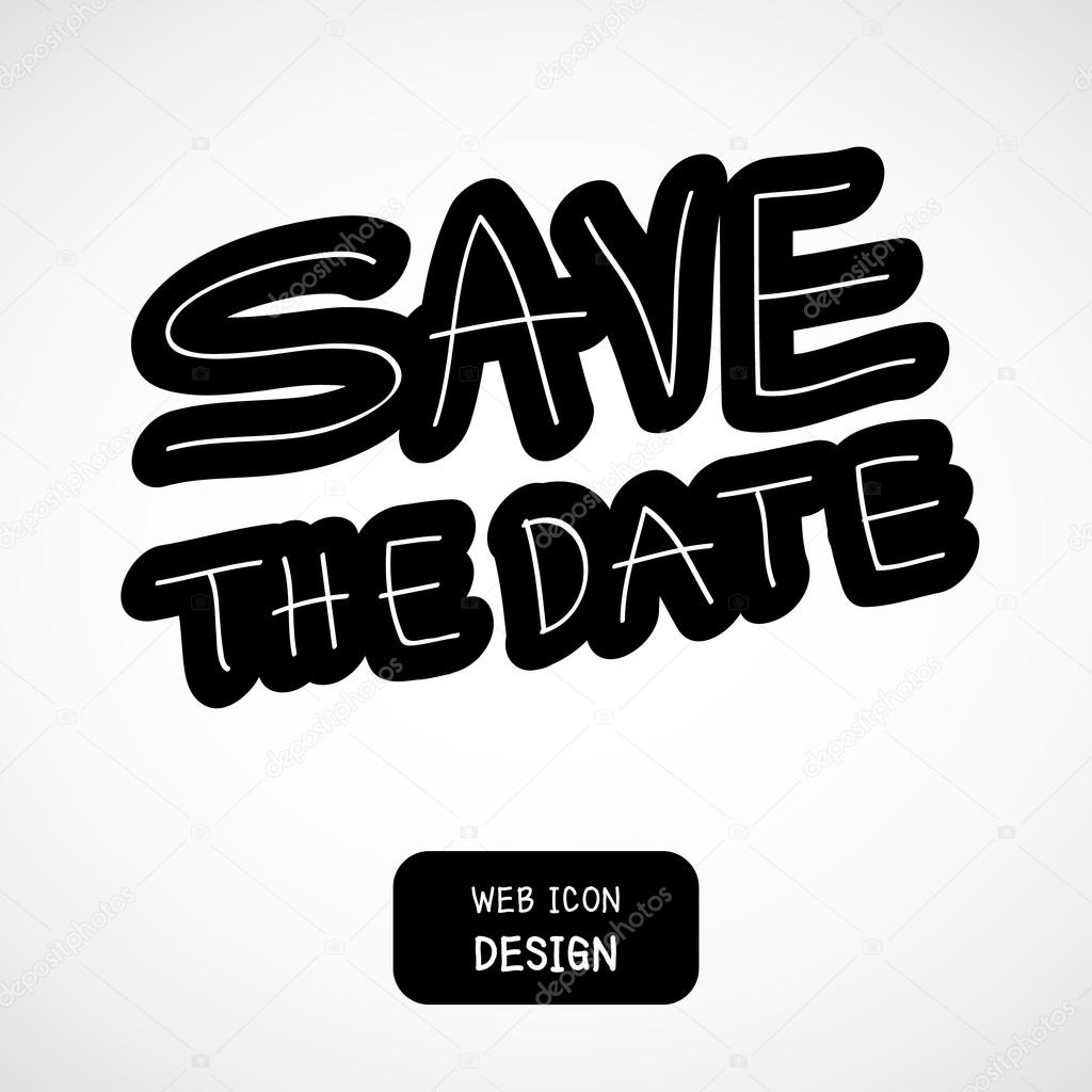 Vector Save The Date Template, Illustration EPS10