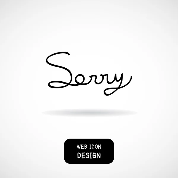 Vector Sorry teken of symbool. Afbeelding Eps10 — Stockvector